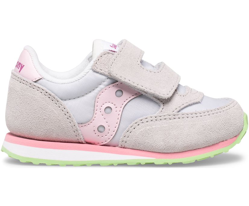 Tenis Saucony Baby Jazz Hook & Loop Niños Grises Rosas Verdes | México 703QMAZ